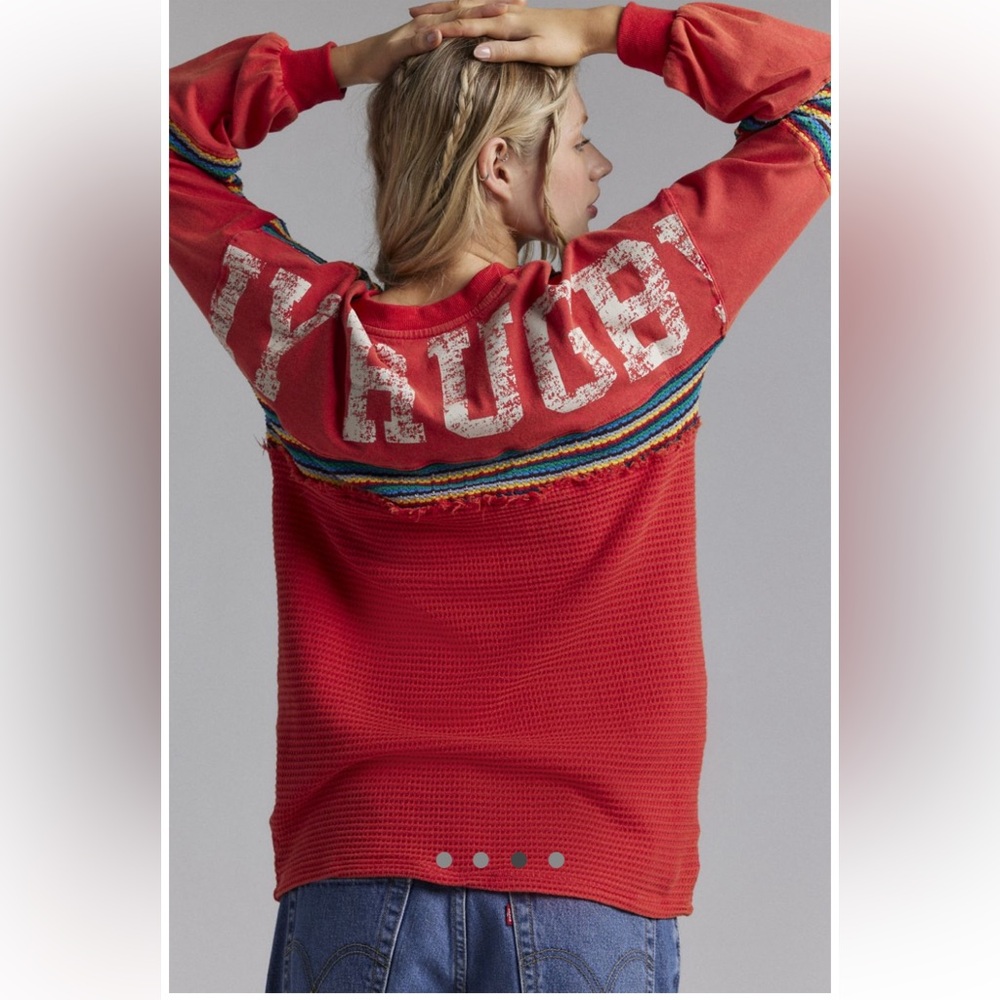 NWOT URBAN OUFTFITTERS BDG Apollo oversized embroidered long sleeve tee - Picture 3 of 8